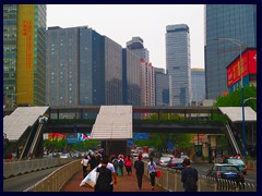 Overpass over Zhongshan Road at Gangding, looking towards Tianhe's CBD.